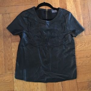 Pleather t-shirt top